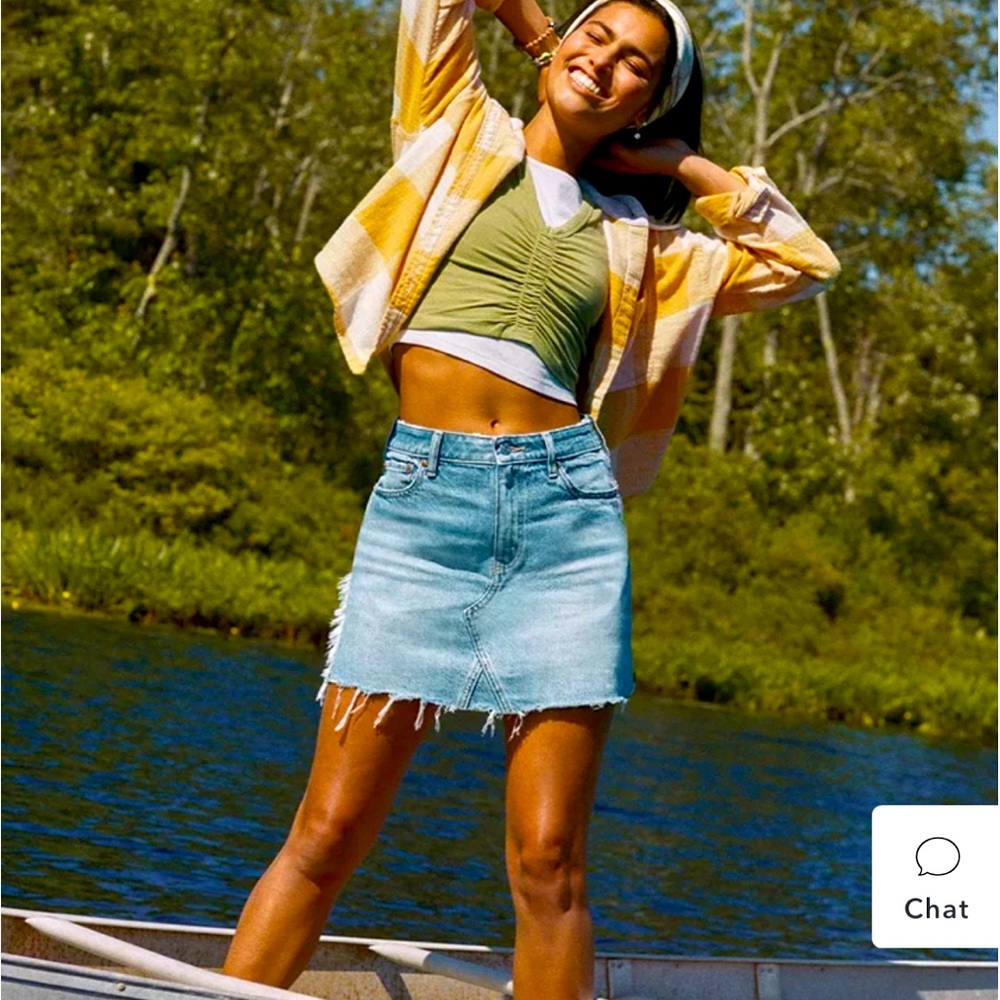 NWT American Eagle super hi-rise A-line